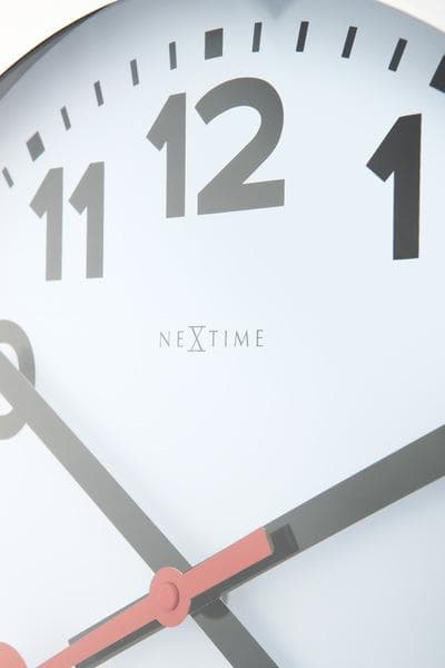 NeXtime NE-3998AR Wandklok Dia. 19 cm, Geborsteld aluminium, 'Station'