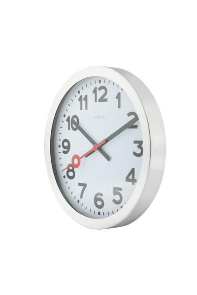 NeXtime NE-3998AR Wandklok Dia. 19 cm, Geborsteld aluminium, 'Station'
