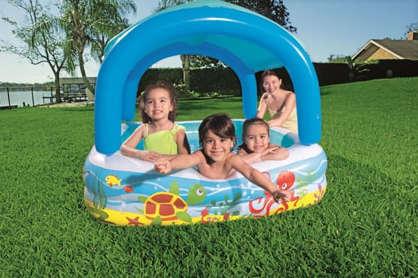 Inflatable Pool For Children With A Canopy 140 x 140 x 114 cm Bestway 52192