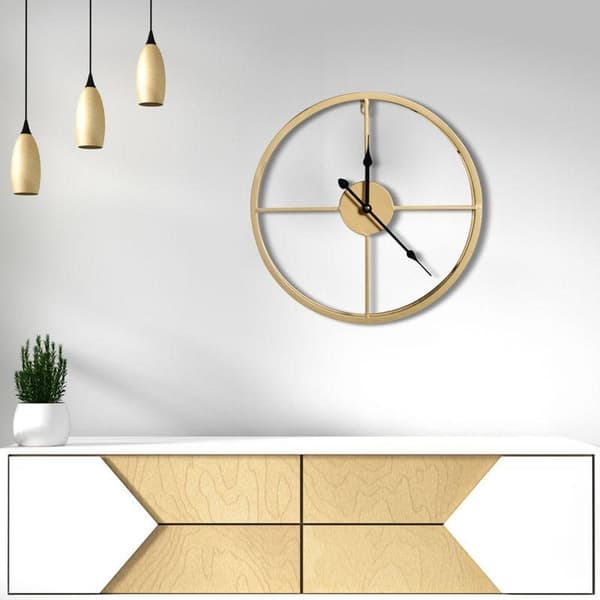 DEKORATIV UR 26 40 X 6 X 40 CM GULD