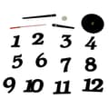 Miniatyrbillede 4 af 8: DIY vægur, justerbart, moderne, sort, 12 timer