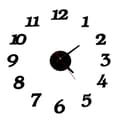 Miniatyrbillede 1 af 8: DIY vægur, justerbart, moderne, sort, 12 timer