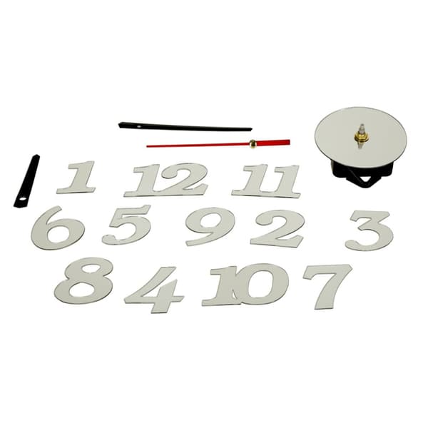 DIY vægur, justerbart, moderne, sølv, 12 timer