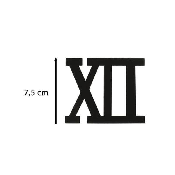 DIY-mærkat vægur, justerbart, sort, romertal, 130 cm