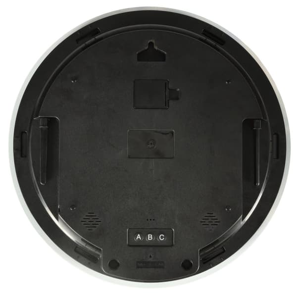 Planet moon väggklocka med LED display, 32 cm, grå