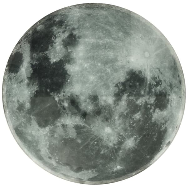 Planet moon väggklocka med LED display, 32 cm, grå