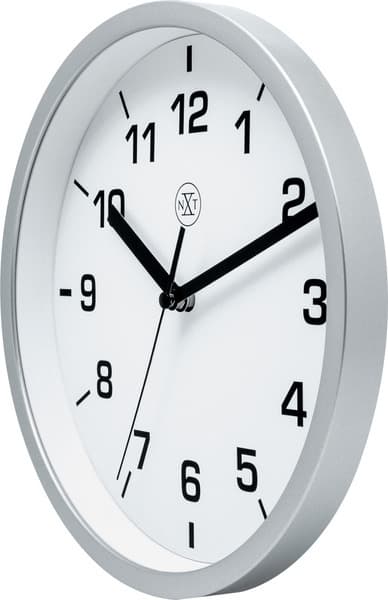 NeXtime NX-7321ZI Vægur NXT Diameter 20cm Plast Sølv, Hvid Urskive