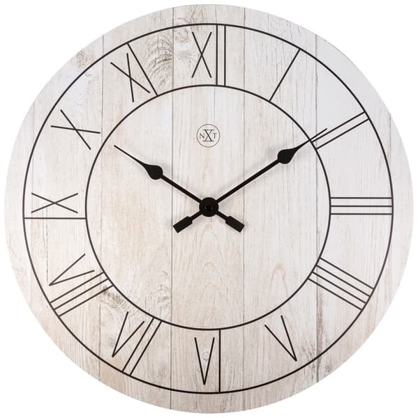 NeXtime NX-7345WI Väggklocka NXt Paul Dia 40cm Trä Vit