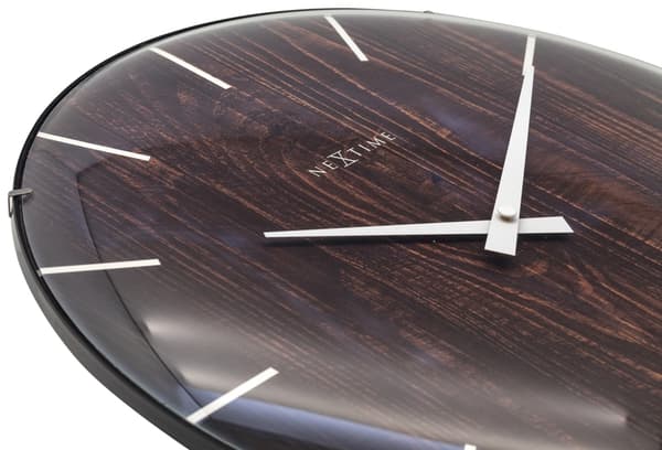 NeXtime NE-3249BR Vægur Kant-Træ-Kuppel Dia 35 cm Plast Brun