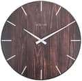 Miniatyrbillede 1 af 5: NeXtime NE-3249BR Vægur Kant-Træ-Kuppel Dia 35 cm Plast Brun