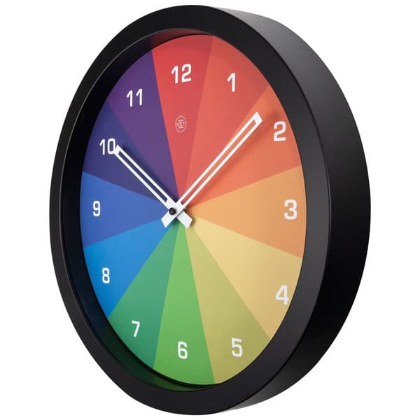 NeXtime NX-7361DI farverigt vægur - 36 cm - Silent Clock - Flerfarvet - NXt By - "Joy"