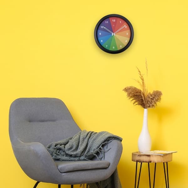 NeXtime NX-7361DI farverigt vægur - 36 cm - Silent Clock - Flerfarvet - NXt By - "Joy"