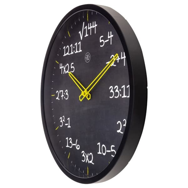 NeXtime NX-7363ZW Math Väggklocka - 30 cm - Tyst klocka - Beräkningsformel Design - NXt By - "Maths"