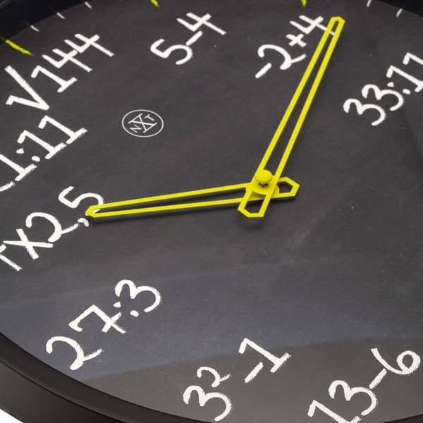 NeXtime NX-7363ZW Math Väggklocka - 30 cm - Tyst klocka - Beräkningsformel Design - NXt By - "Maths"