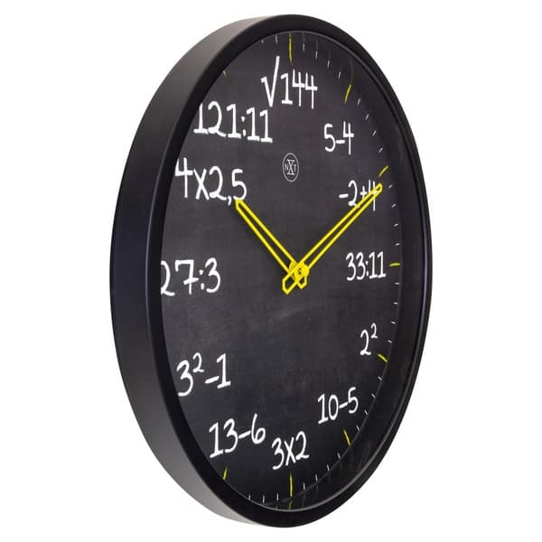 NeXtime NX-7363ZW Math Väggklocka - 30 cm - Tyst klocka - Beräkningsformel Design - NXt By - "Maths"