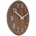 Miniatyrbillede 2 af 8: NeXtime NE-3284BR Stort vægur - 50 cm - Silent Clock - Valnøddetræ - "Precious"