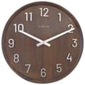 Miniatyrbillede 1 af 8: NeXtime NE-3284BR Stort vægur - 50 cm - Silent Clock - Valnøddetræ - "Precious"