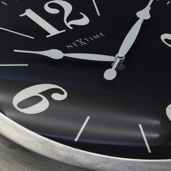 NeXtime NE-3290ZI Landligt vægur - 39 cm - Silent Clock - Hvid/sølv - "Classic"