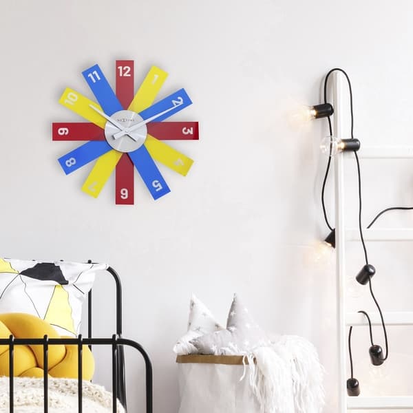 NeXtime NE-3285DI Design vægur - 40 cm - Silent Clock - Flerfarvet - Akryl - "Plexi"