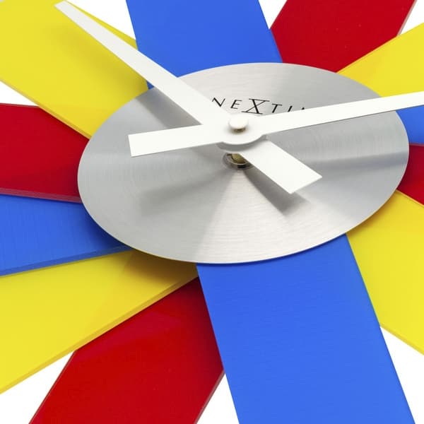 NeXtime NE-3285DI Design vægur - 40 cm - Silent Clock - Flerfarvet - Akryl - "Plexi"