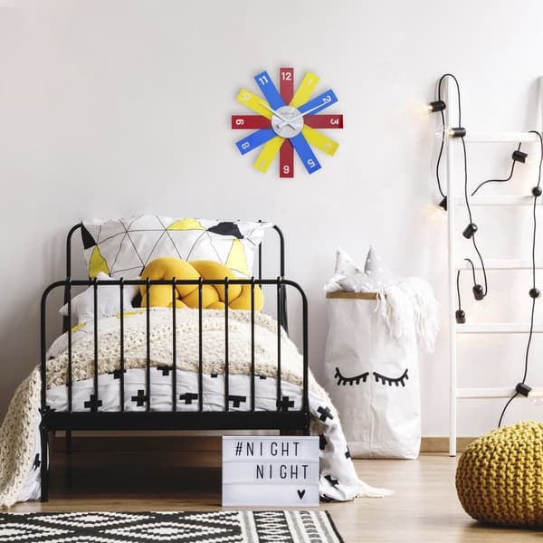 NeXtime NE-3285DI Design vægur - 40 cm - Silent Clock - Flerfarvet - Akryl - "Plexi"