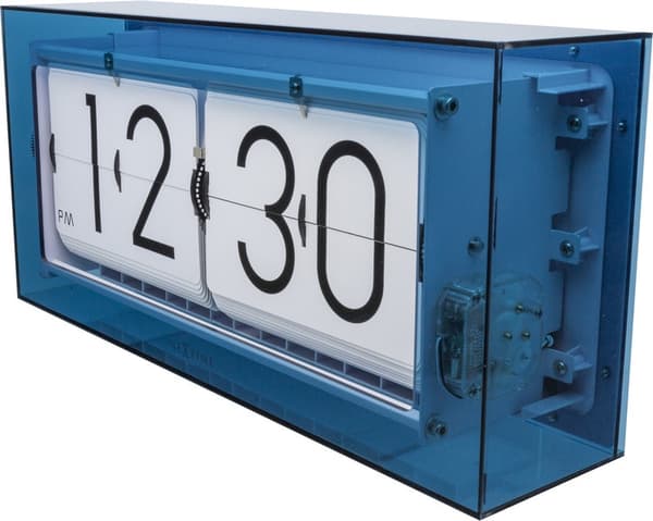 NeXtime NE-5209BL Bord/väggklocka Big Flip 36x16,7x8,5cm Akrylblå