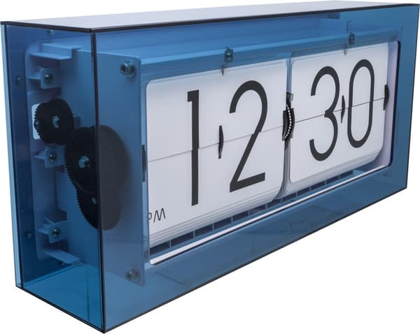 NeXtime NE-5209BL Bord/väggklocka Big Flip 36x16,7x8,5cm Akrylblå