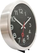 Miniatyrbild 4 av 7: NeXtime NE-3998ARZW Väggklocka 'Station' Ø19 Cm, Borstad Aluminium Svart