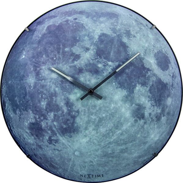 NeXtime NE-3164 vægur Dia. 35 cm, konveks glas, 'blue Moon Dome'