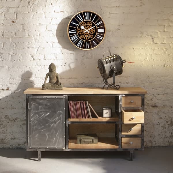 NeXtime NE-3283ZW Gear Ur William + Moving Gears 50 cm Sort