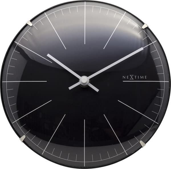NeXtime NE-3506ZW Vægur Big Stripe Ø20 Glass Sort