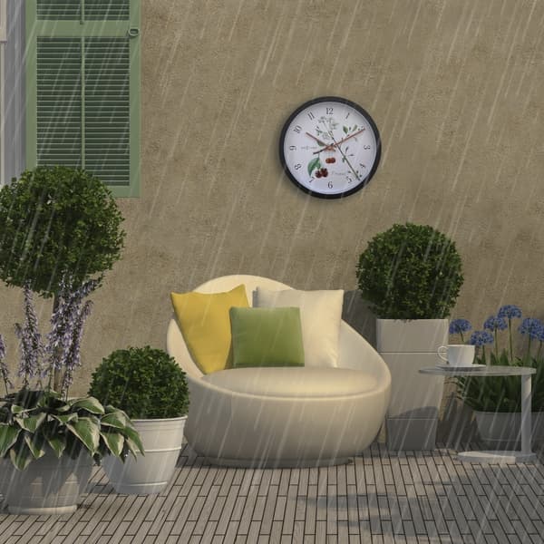 NeXtime NE-4314 Udendørs ur Prunus 30,5 cm Sort/Hvid