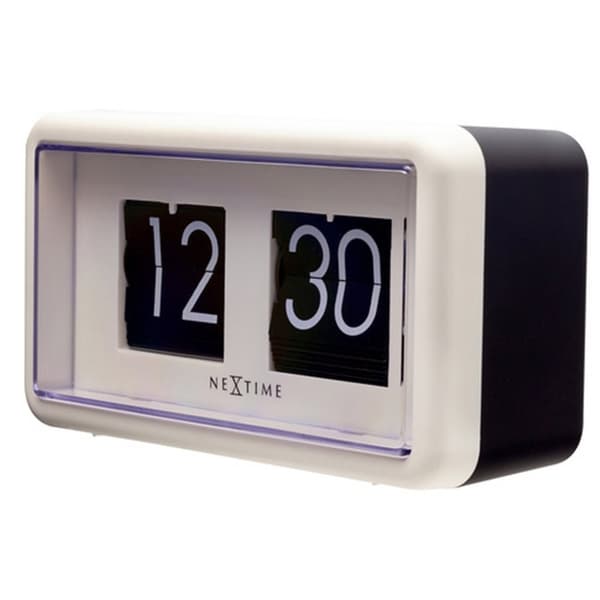 NeXtime NE-5228WI Flip Clock 18x10x7 cm Hvid/Sort