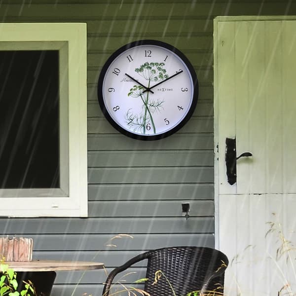 NeXtime NE-4315 Utomhusklocka Anethium 30,5 cm Svart/Vit