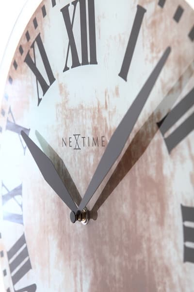 NeXtime NE-8162 vægur Dia. 43 x 4,2 cm, glas, hvid, 'Romana'