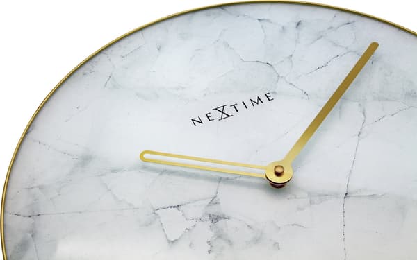 NeXtime NE-8189WI Vægur Marmor Ø 40 Cm Hvid