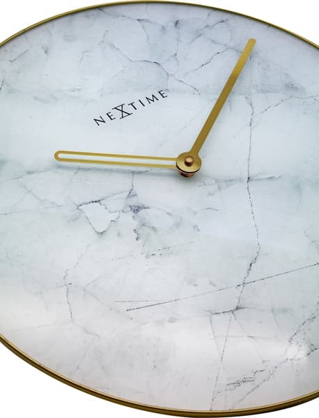 NeXtime NE-8189WI Vægur Marmor Ø 40 Cm Hvid