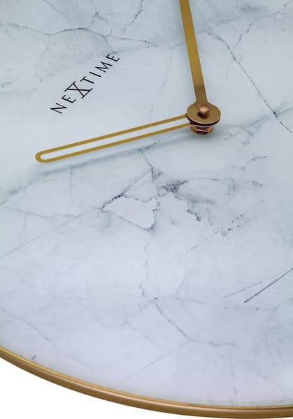 NeXtime NE-8189WI Vægur Marmor Ø 40 Cm Hvid