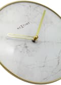 Miniatyrbillede 5 af 9: NeXtime NE-5222WI - Bordur - Ø 20 Cm - Glas / Metal - Hvid - 'Marble'