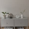 Miniatyrbillede 9 af 9: NeXtime NE-5222WI - Bordur - Ø 20 Cm - Glas / Metal - Hvid - 'Marble'