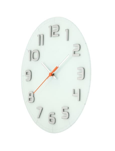 NeXtime NE-8817WI Vægur Dia. 30 x 3,5 cm, glas, hvid, 'Classy Round'