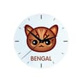 Miniatyrbild 1 av 4: Bengali - MDF klocka med Art-Dog märkesgrafik och inskription