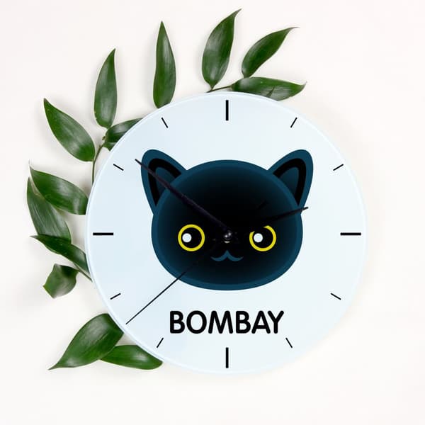 Bombay - MDF-kello grafiikalla ja Art-Dog-merkin kirjoituksella