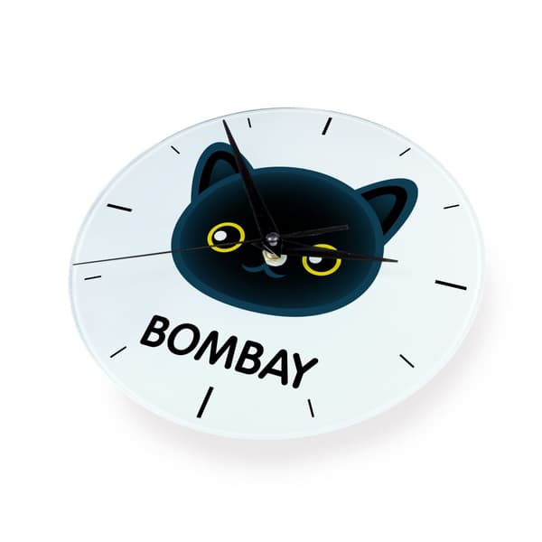 Bombay - MDF-kello grafiikalla ja Art-Dog-merkin kirjoituksella