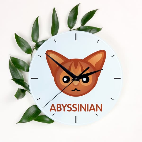 Abyssinian - MDF-ur med grafik og inskriptionen af Art-Dog-mærket