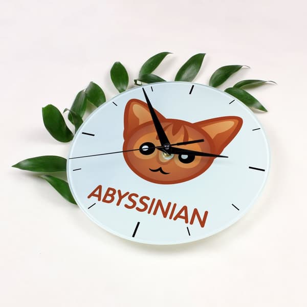 Abyssinian - MDF-ur med grafik og inskriptionen af Art-Dog-mærket