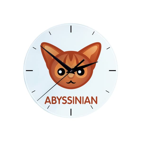 Abyssinian - MDF-ur med grafik og inskriptionen af Art-Dog-mærket