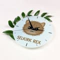 Miniatyrbild 4 av 4: Selkirk Rex - MDF-klocka med Art-Dog-grafik och inskription