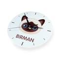 Pikkukuva 2 / 4: Birman - MDF-kello Art-Dog-merkkigrafiikalla ja -kirjoituksella