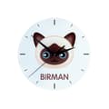 Pikkukuva 1 / 4: Birman - MDF-kello Art-Dog-merkkigrafiikalla ja -kirjoituksella